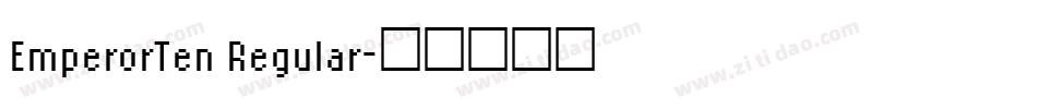 EmperorTen Regular字体转换